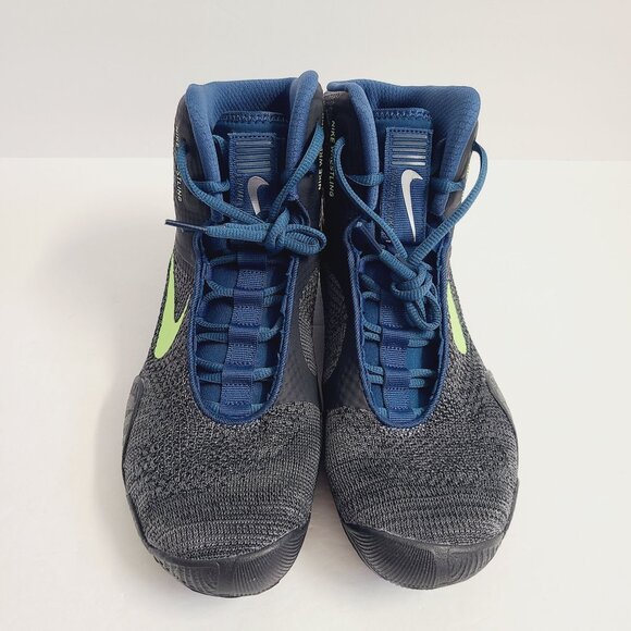 NEW Nike Tawa Flyknit Wrestling Shoes CI2952-004 Size 12 Gray Blue